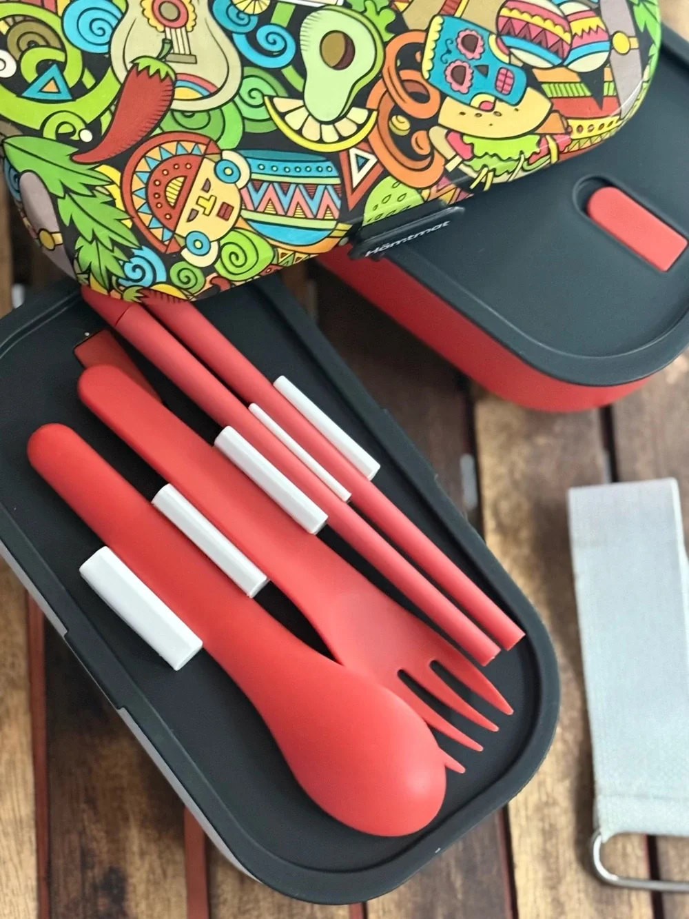 Bento Box Lunch Container with Compartments, Microwave & Dishwasher Safe